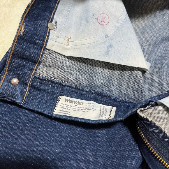 wrangler vintage 90s cowboy cut slim fit denim jean - Picture 7 of 9